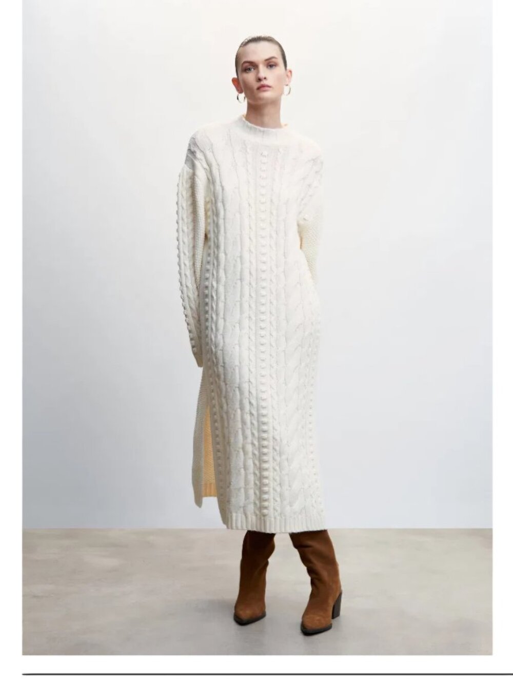 Mango knit midi dress